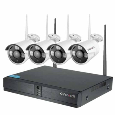 Bộ kit 4 camera IP Wifi 2MP Vantech VP-0460W