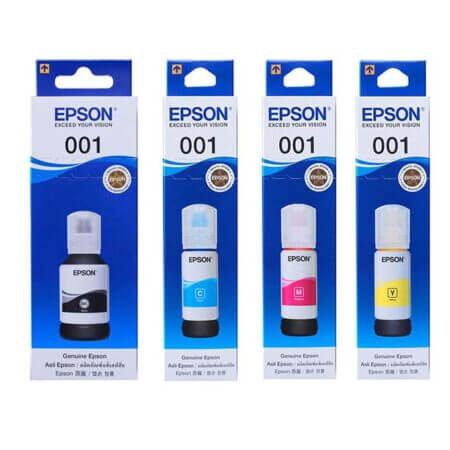 Bộ mực 4 màu cho máy in Epson L4150, L4160, L6160, L6170, L6190 chính hãng (Epson 001)