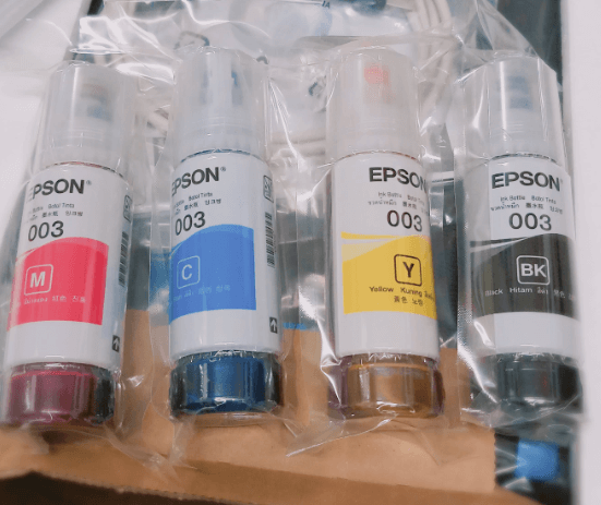 Bộ mực đen, xanh, đỏ, vàng cho máy in màu đa năng Epson L4160 (In đảo mặt, Copy, Scan + WiFi)