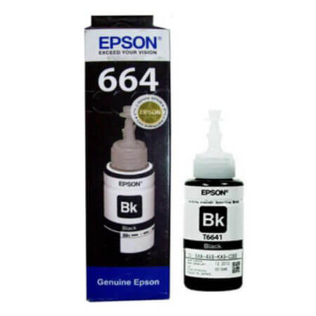 Mực in Epson T6641 (đen) cho máy L100, L110, L120, L200, L210, L220, L300, L310, L350, L355, L455, L550, L555, L650, L655, L1300