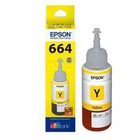 Mực in Epson T6644 (vàng) cho máy L100, L110, L120, L200, L210, L220, L300, L310, L350, L355, L455, L550, L555, L650, L655, L1300