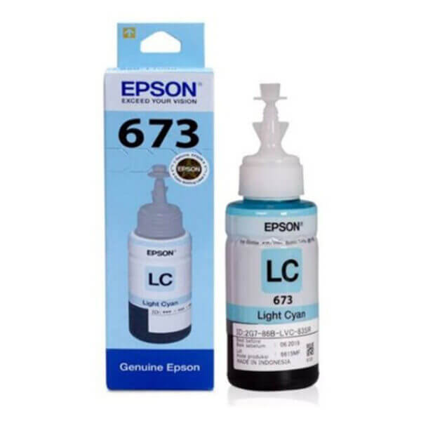 Mực in Epson T6735 (xanh nhạt) – Dùng cho máy Epson L1800, L800, L805, L850