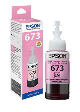 Mực in phun màu đỏ nhạt Epson 673LM (Epson T6736 Light Magenta Ink Cartridge)
